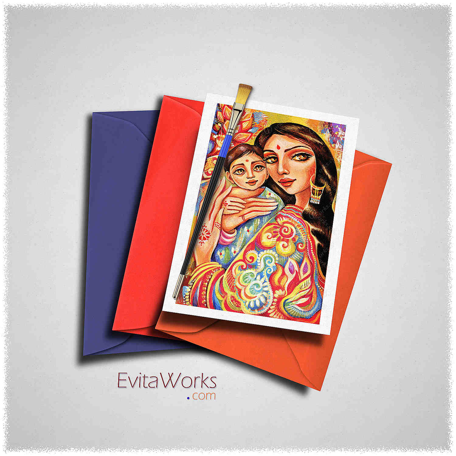 Hit to learn about "Goddess Blessing, Mother and Child" on cards