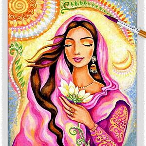 a3 sun moon flower ~ EvitaWorks