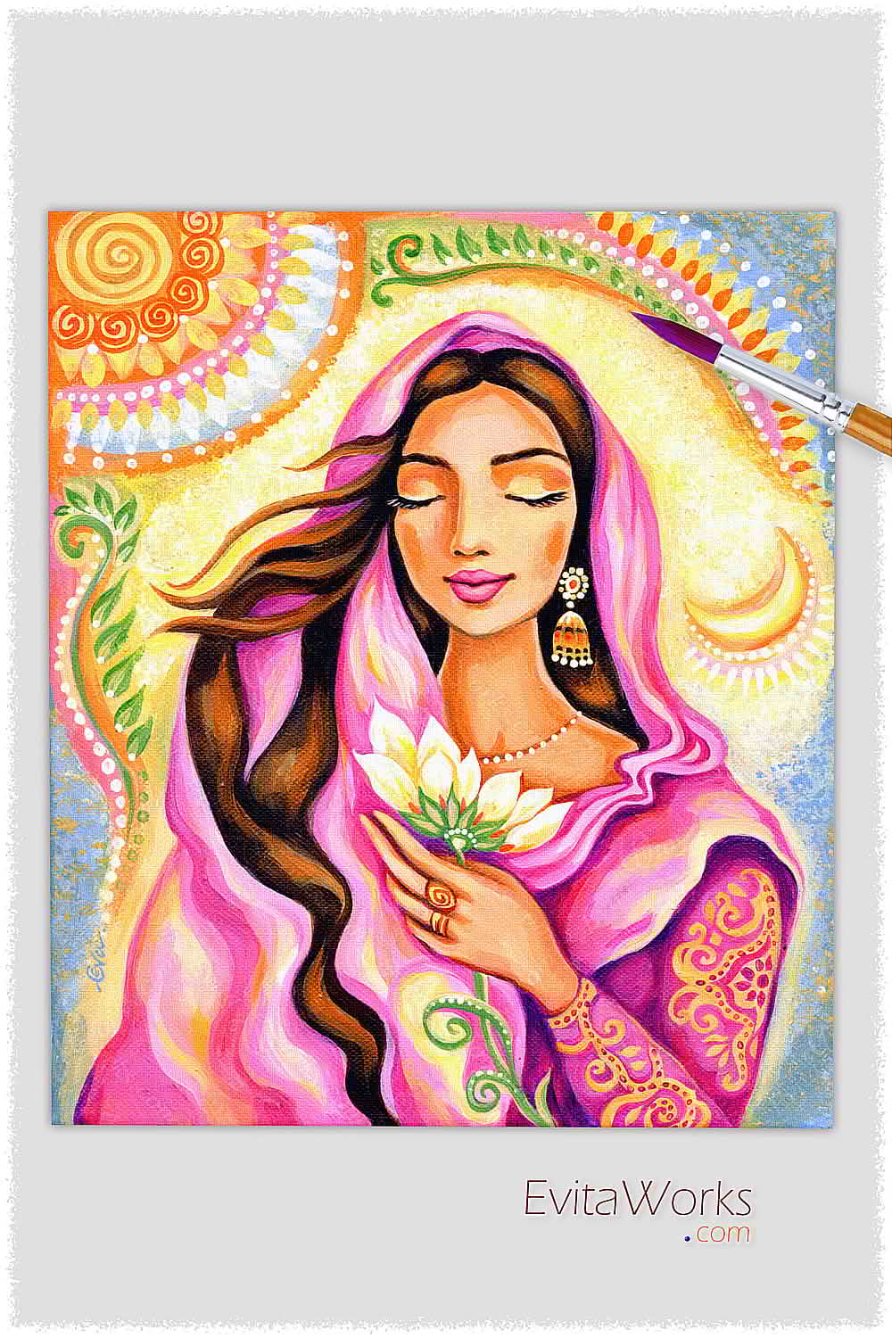 a3 sun moon flower ~ EvitaWorks