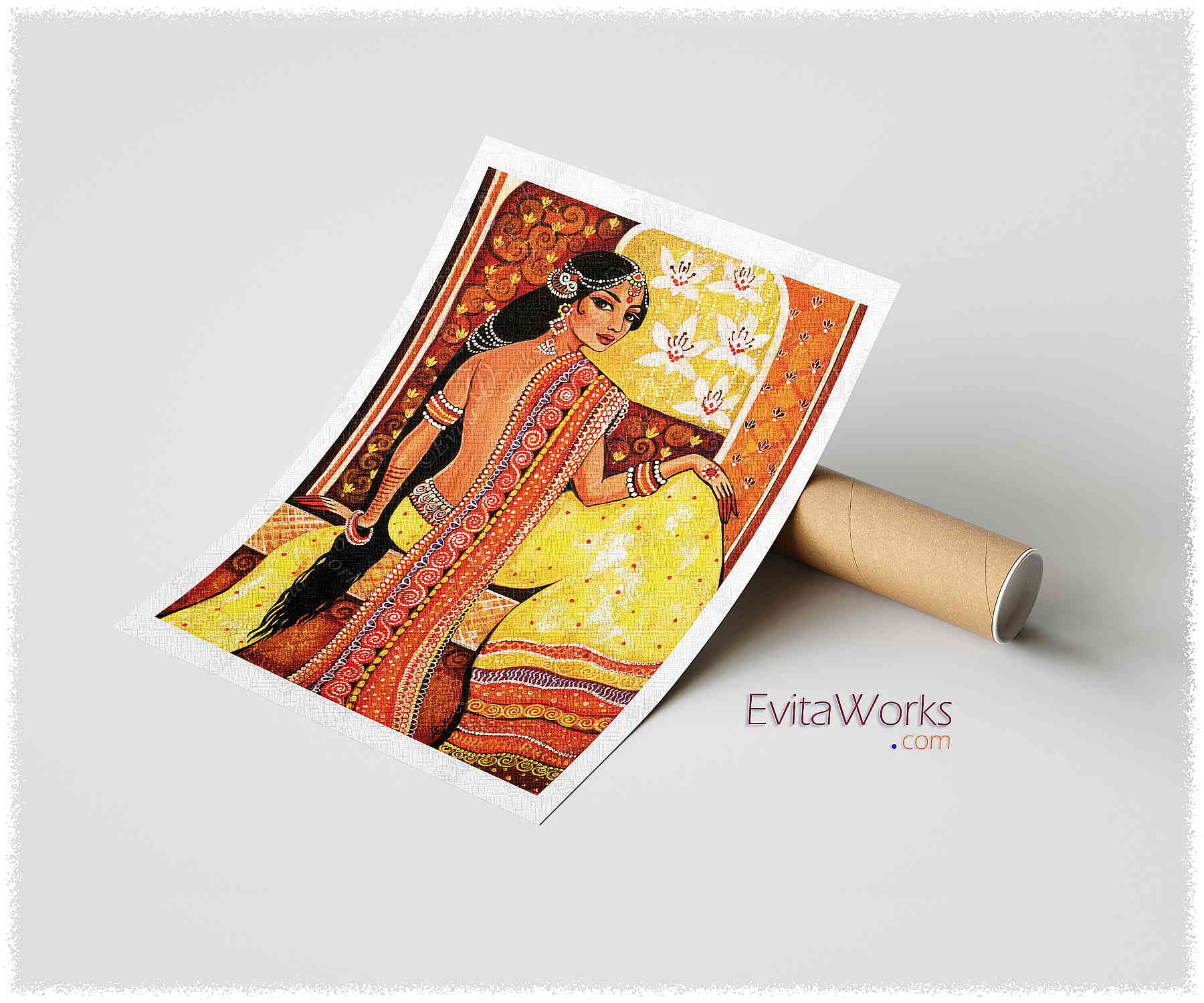 Hit to learn about "Bharat, Indian woman art" on prints