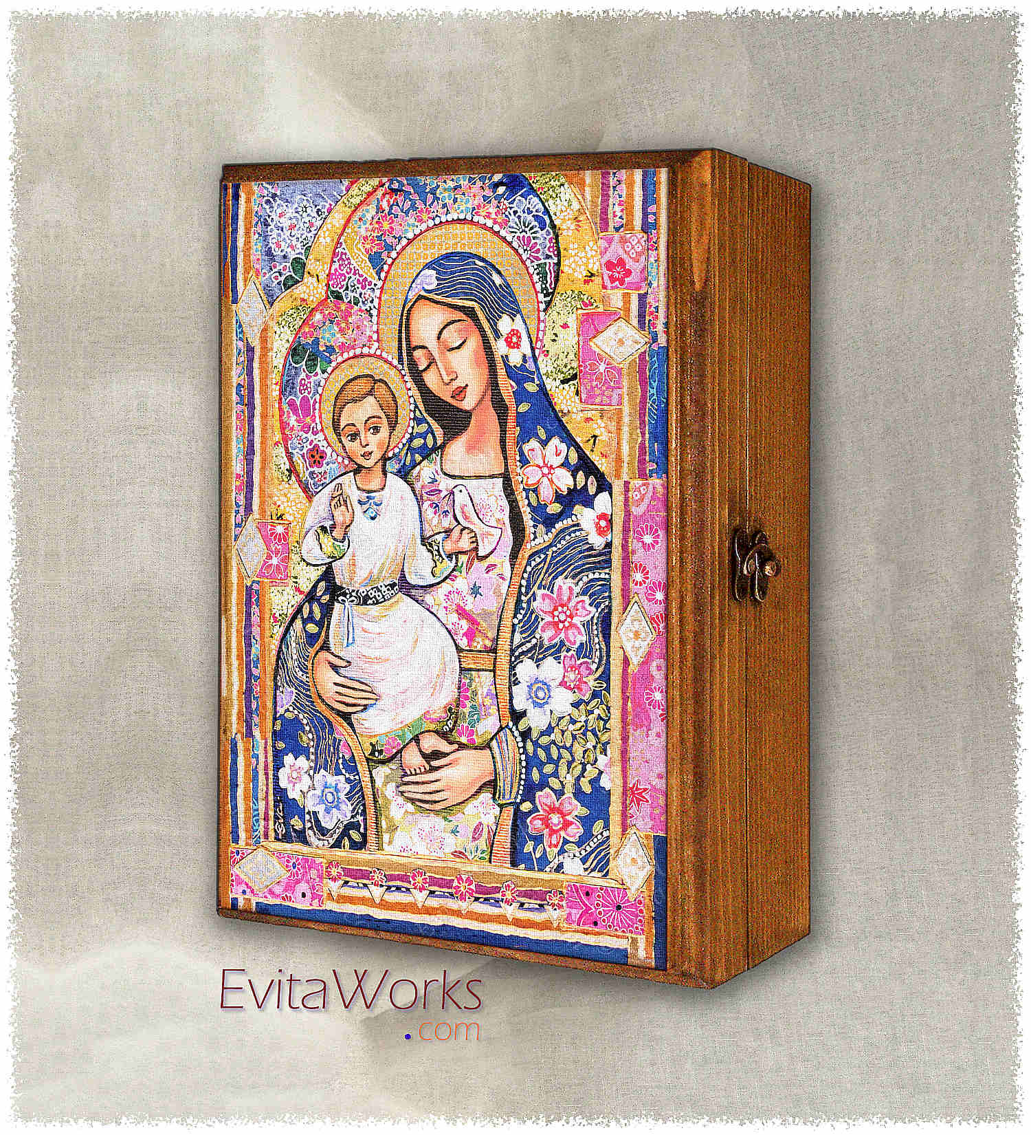 Hit to learn about "Panagia Eleousa, Christian Folk Icon" on jewelboxes