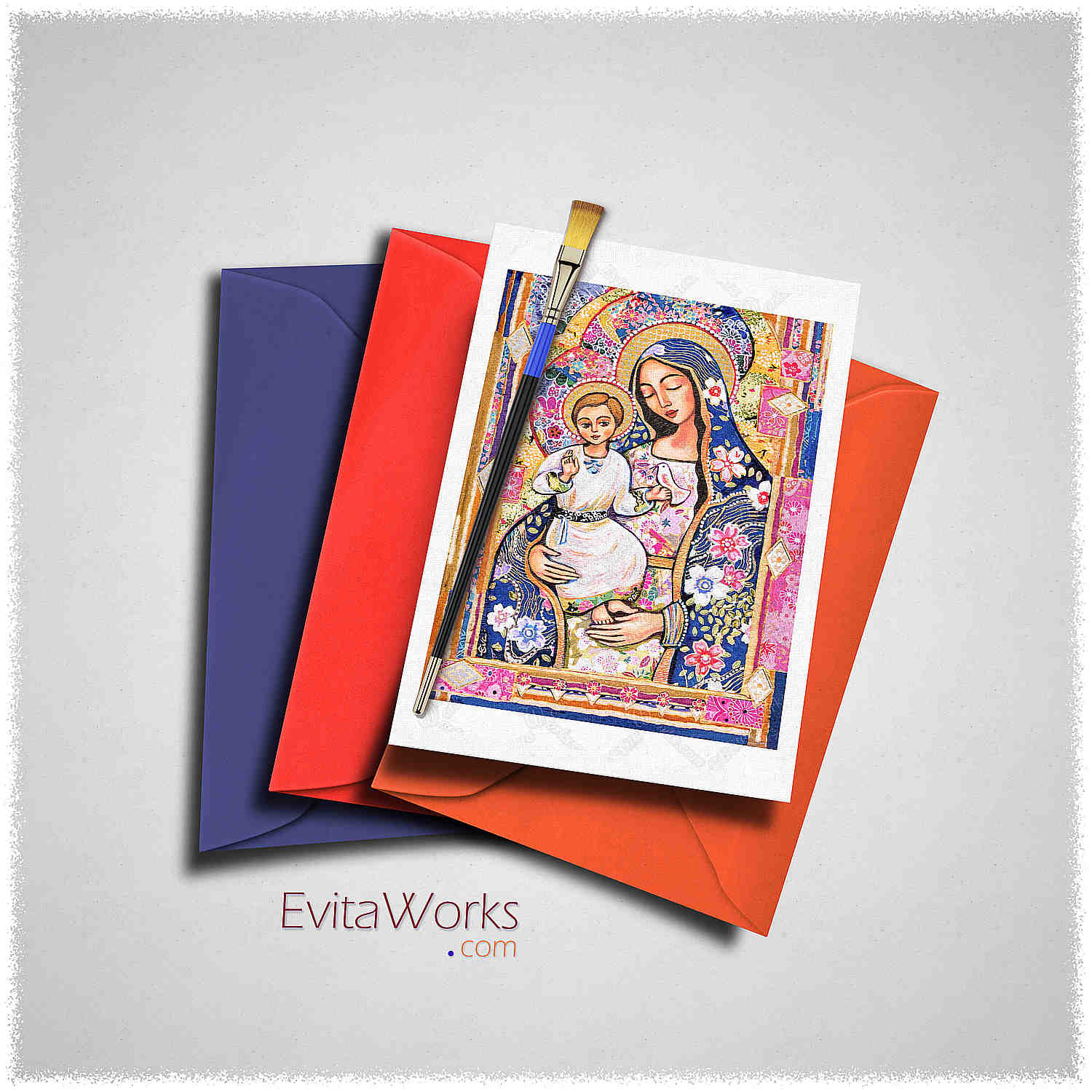 Hit to learn about "Panagia Eleousa, Christian Folk Icon" on cards
