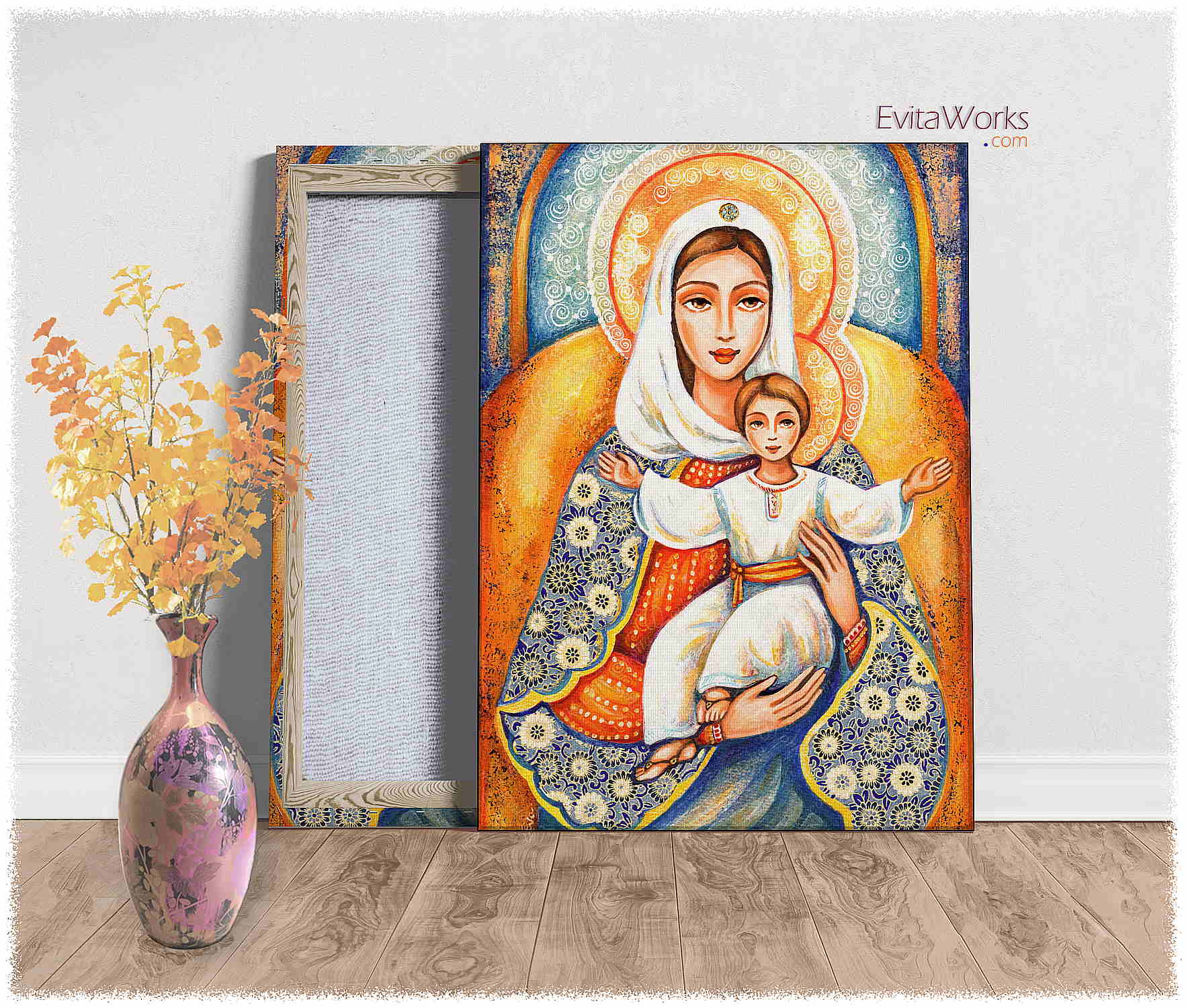 Hit to learn about "Heavenly Grace, Madonna and Child" on canvases