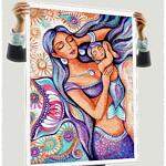 a4 mermaid and child y23 a1 ~ EvitaWorks