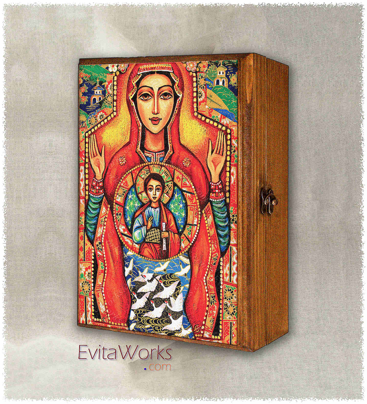 Hit to learn about "Our Lady Of The Sign, Mother and Child" on jewelboxes