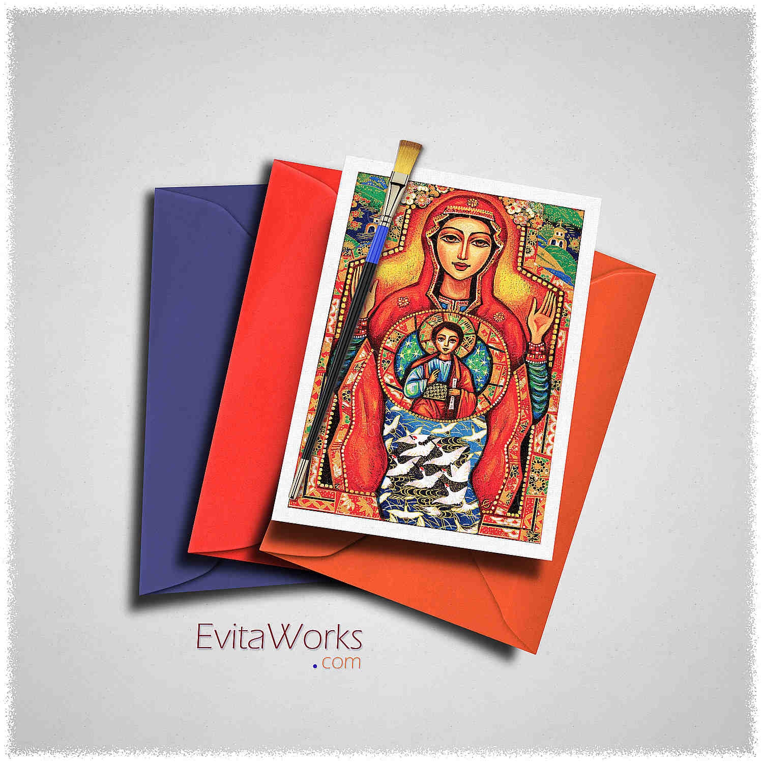 Hit to learn about "Our Lady Of The Sign, Mother and Child" on cards
