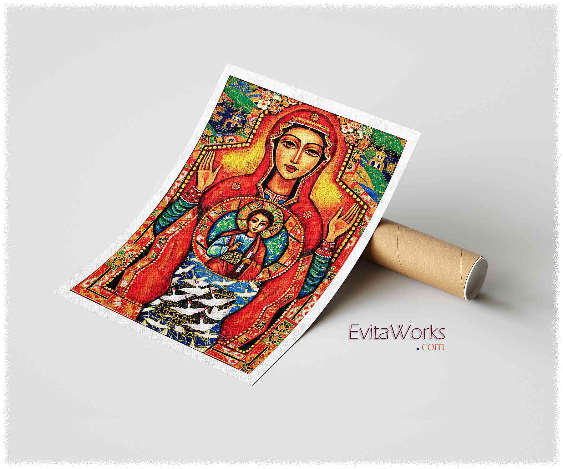 Hit to learn about "Our Lady Of The Sign, Mother and Child" on prints