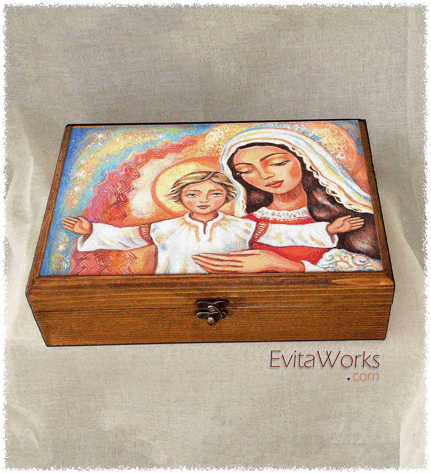 Hit to learn about "Gate to Heaven, mother and child" on jewelboxes