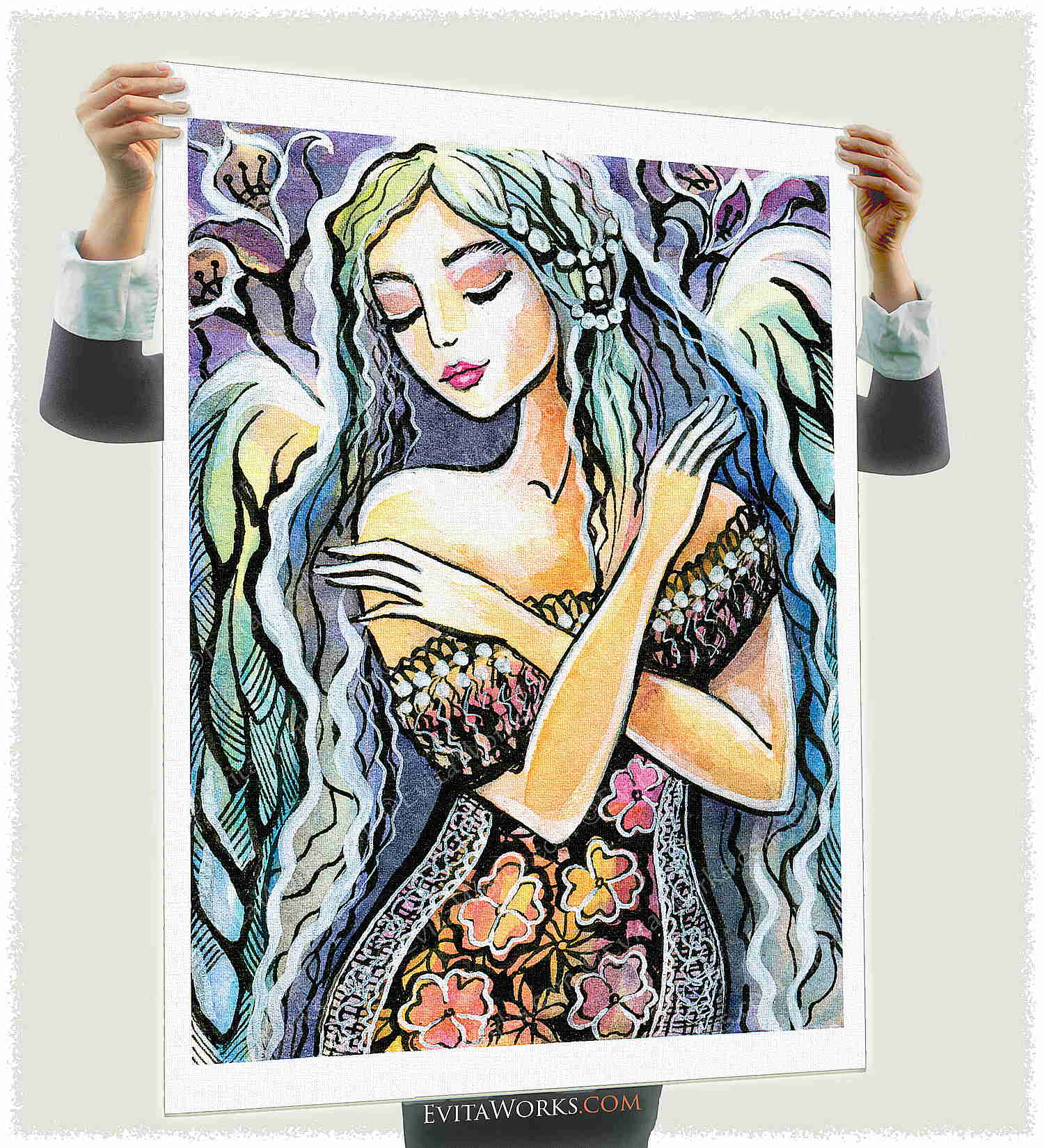 Gothic Dream, angel woman art ao angel 20 a1 ~ EvitaWorks