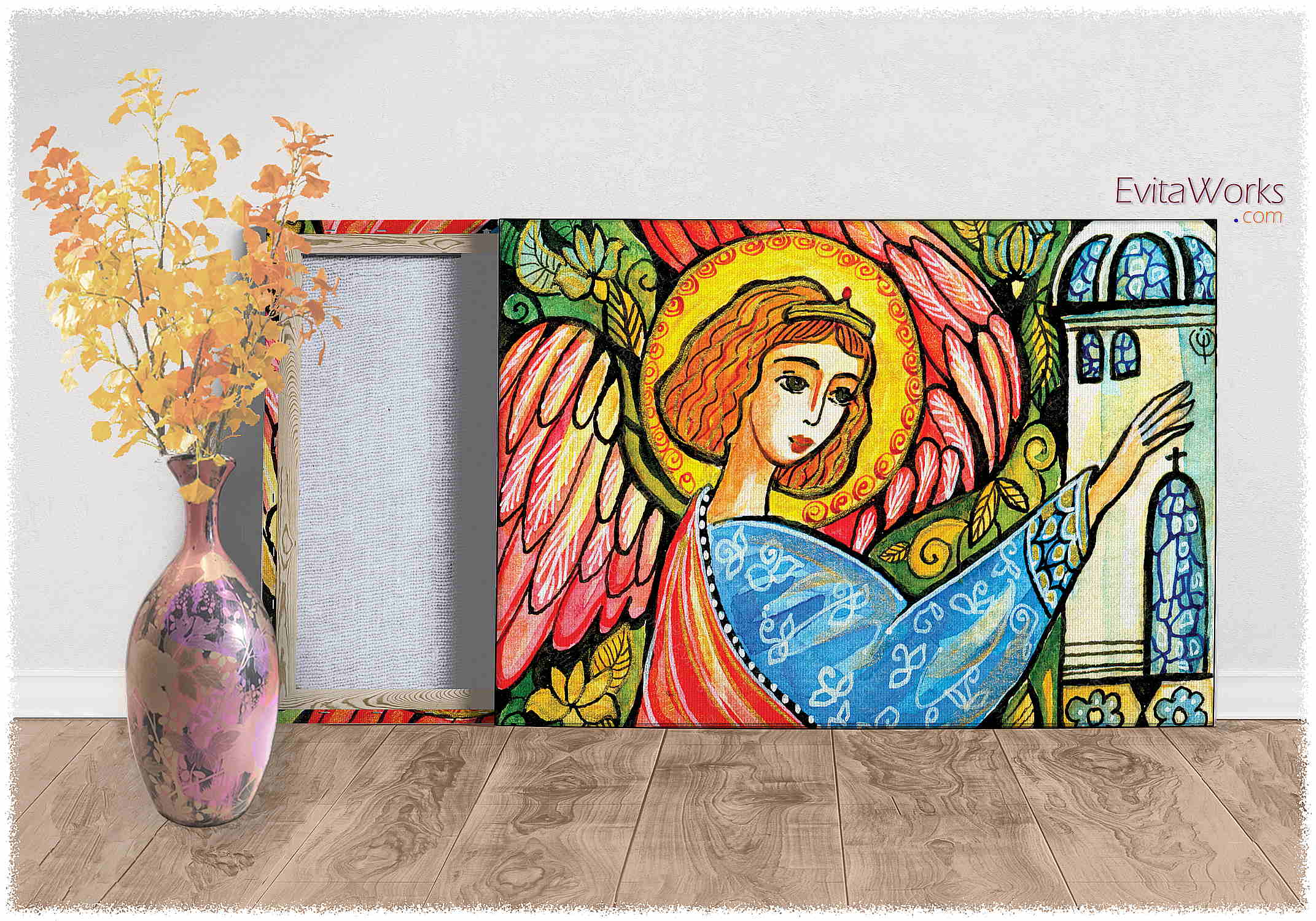 Hit to learn about "Angel 34, Christian art" on canvases