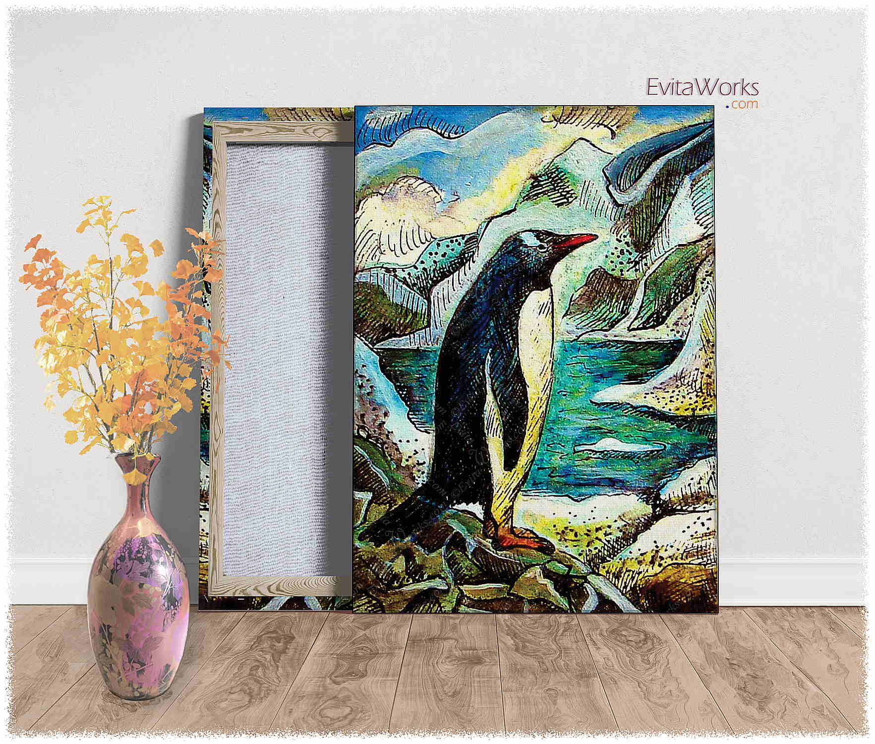 Hit to learn about "Bird in nature illustration 03" on canvases