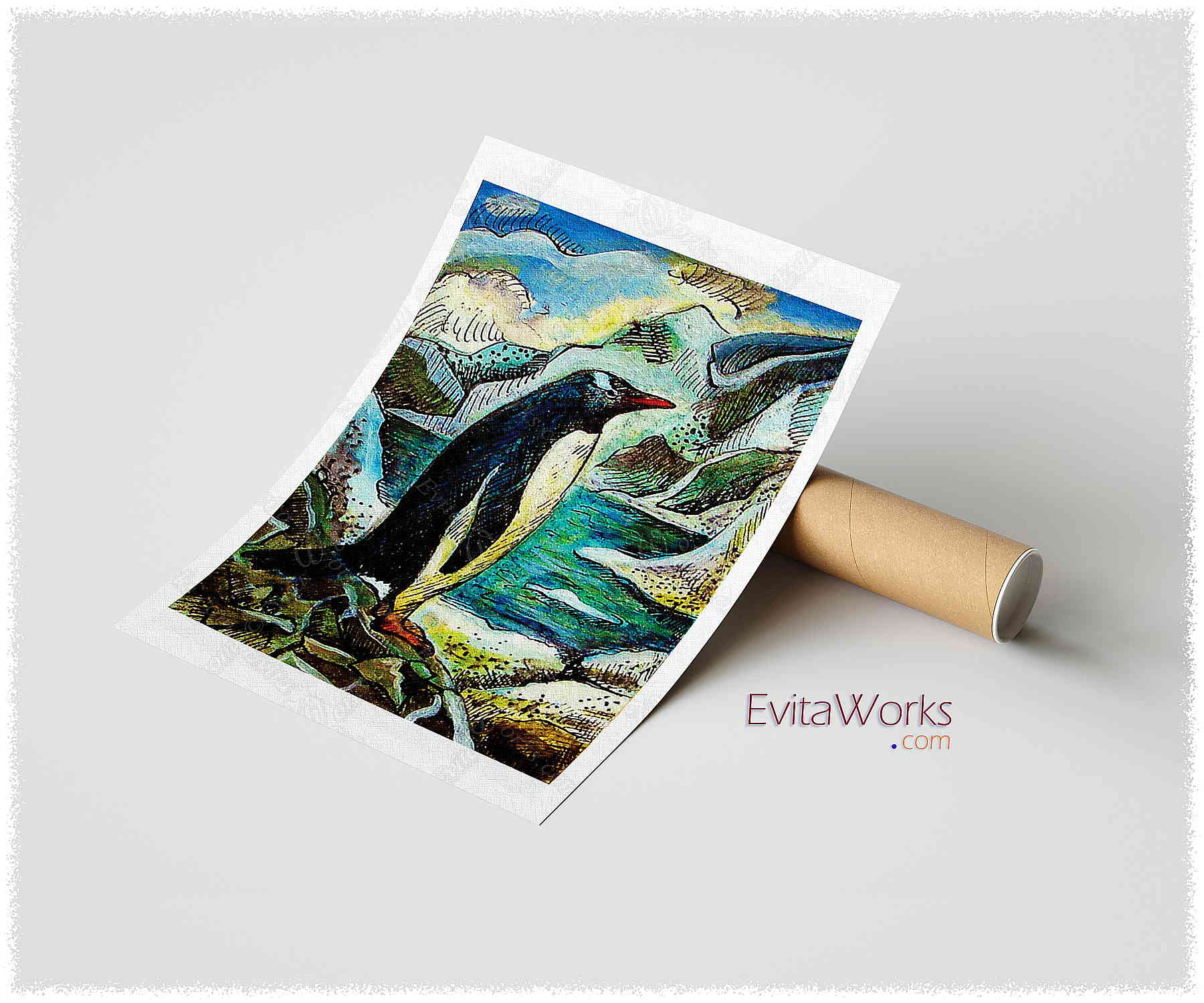 Hit to learn about "Bird in nature illustration 03" on prints