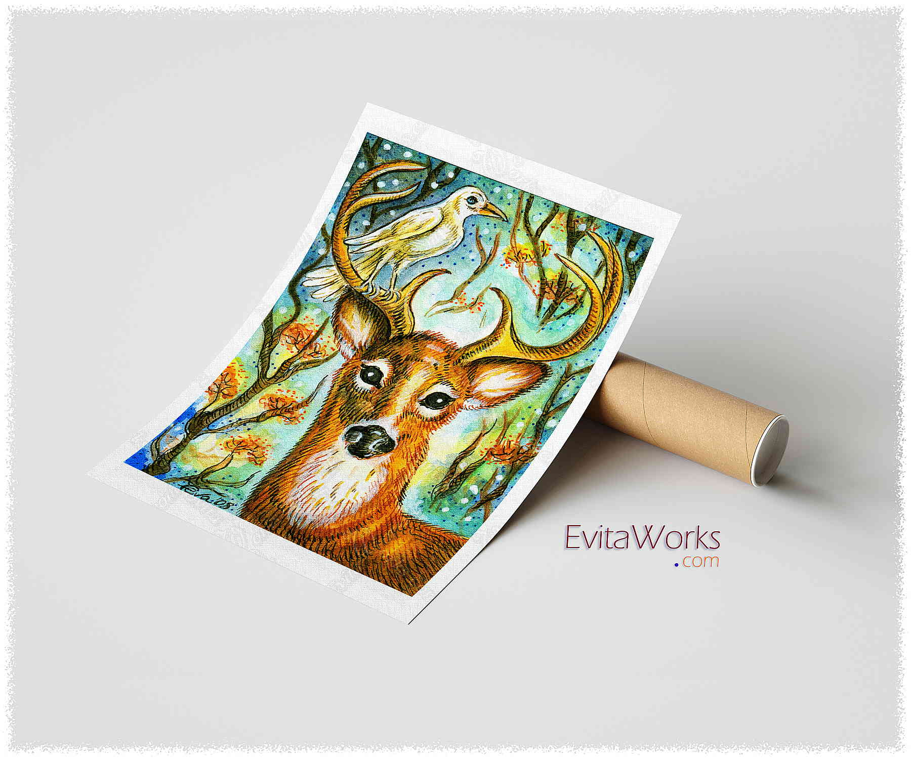 Hit to learn about "Deer 01, cute animalart" on prints