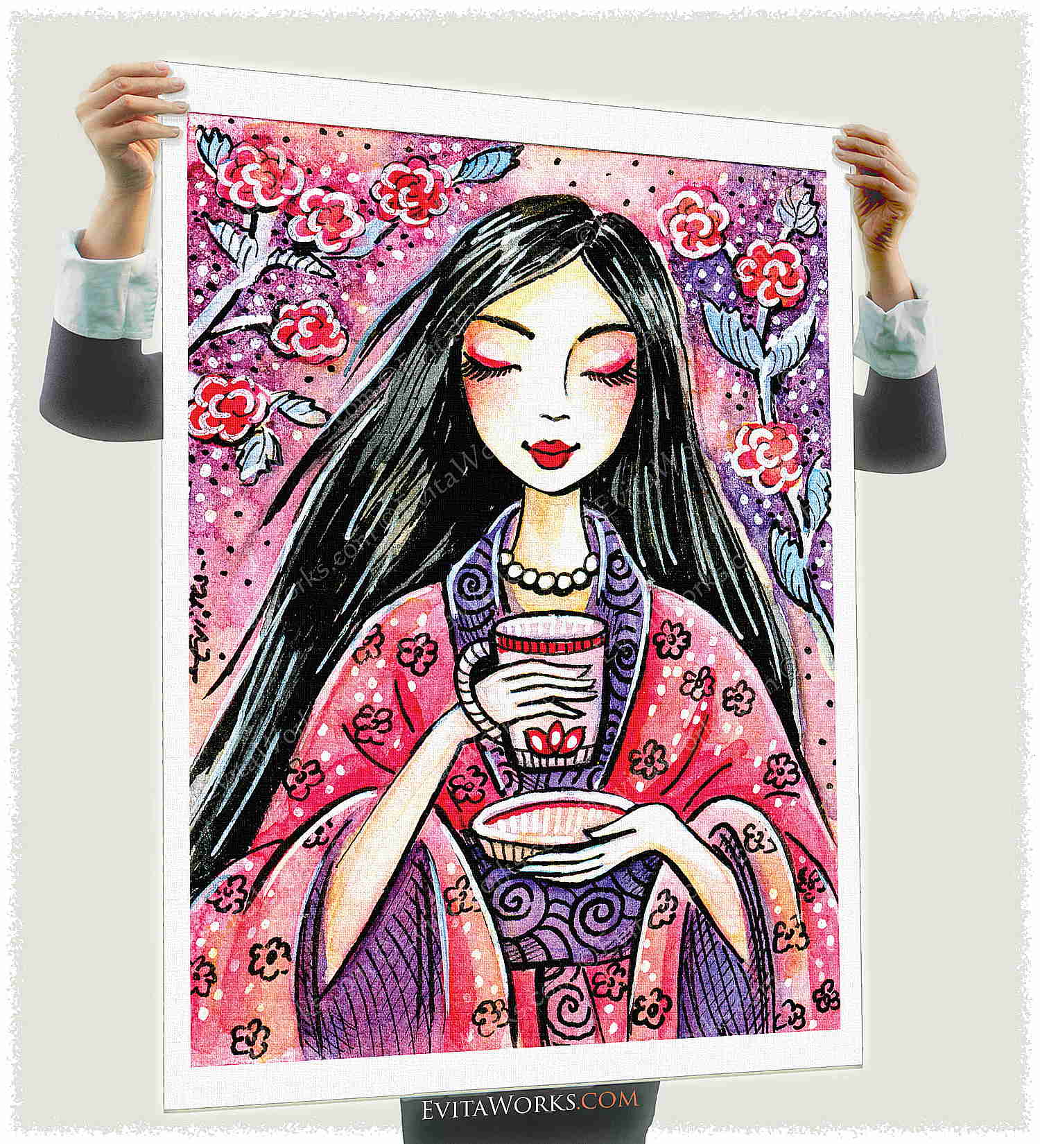 Geisha 72, beautiful Asian art ao geisha 72 a1 ~ EvitaWorks