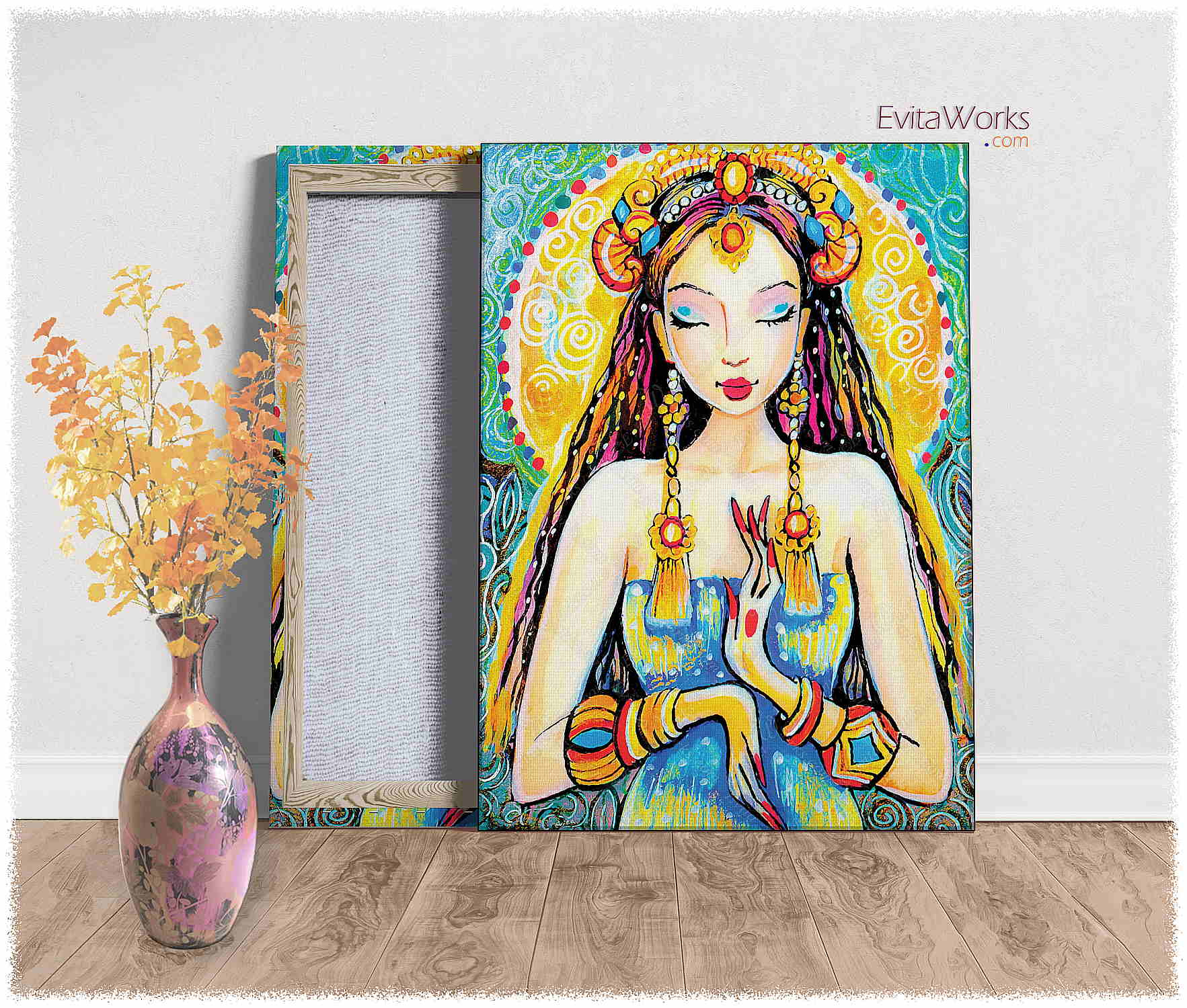 Hit to learn about "Quan Yin, Goddess of Mercy and Compassion" on canvases