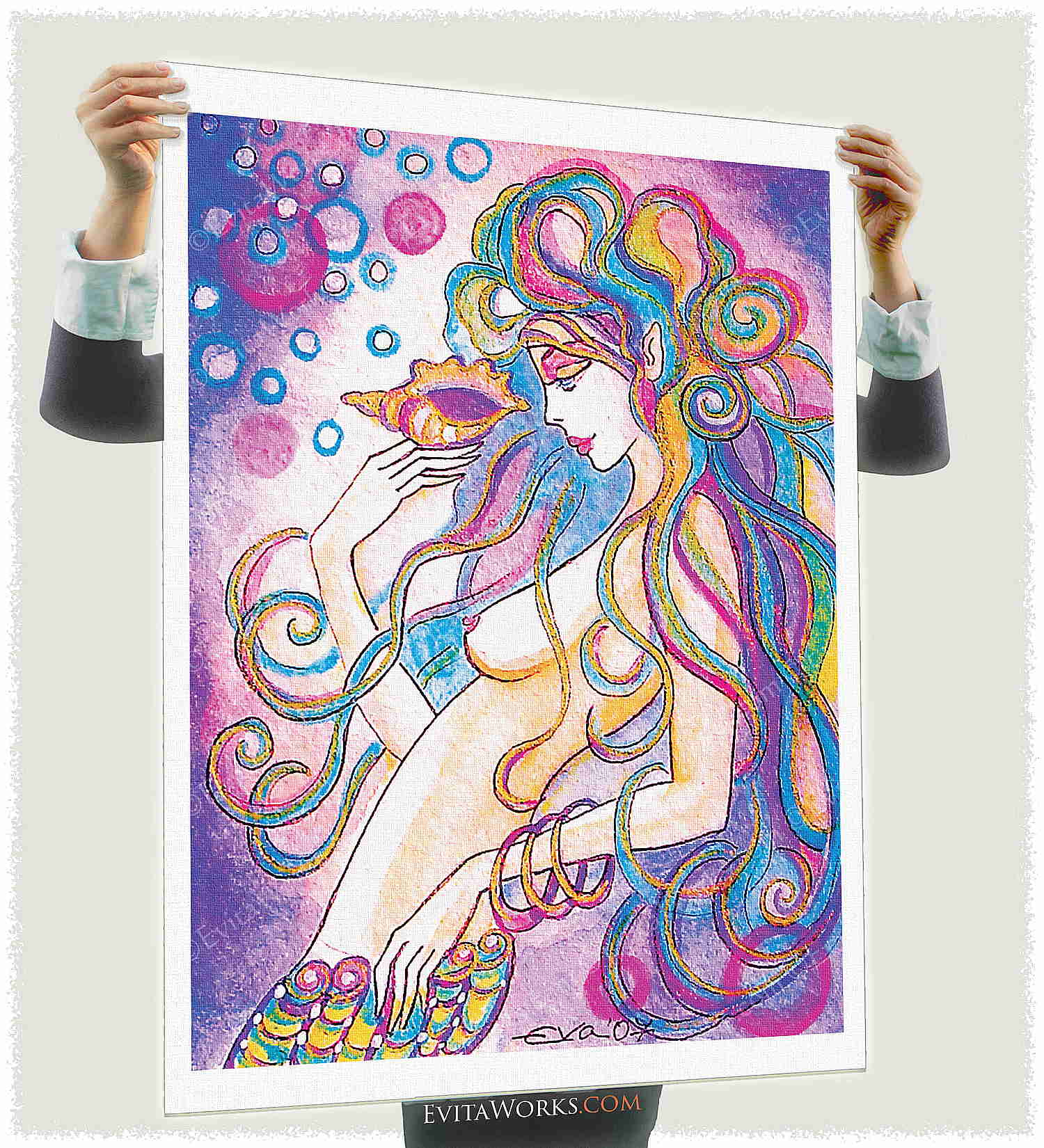 Mermaid 26, beautiful female creature ao mermaid 26 a1 ~ EvitaWorks