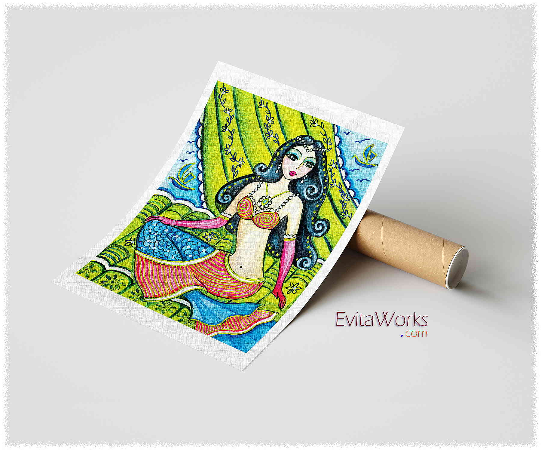 Hit to learn about "Mermaid 54, beautiful female creature" on prints