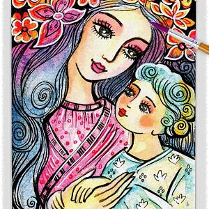 Mother And Child In Blue ~ EvitaWorks