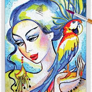Parrot Lady 02 ~ EvitaWorks