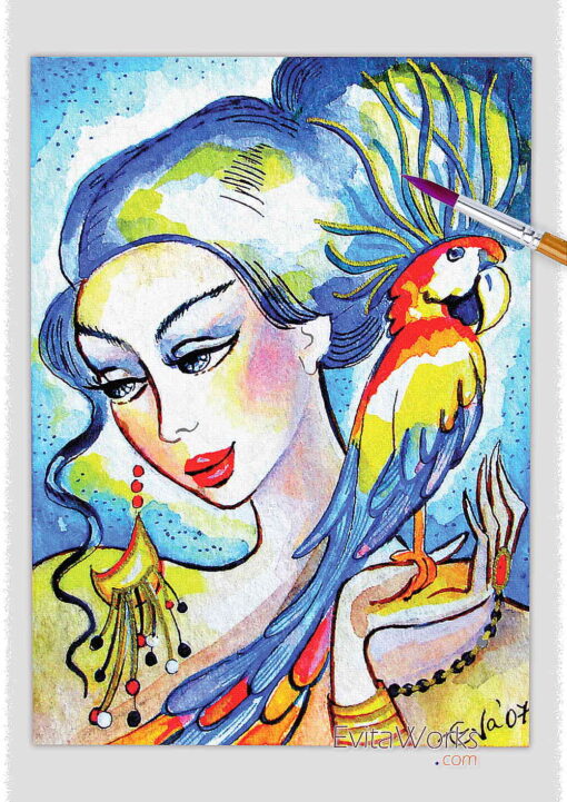 ao parrot lady 02 ~ EvitaWorks