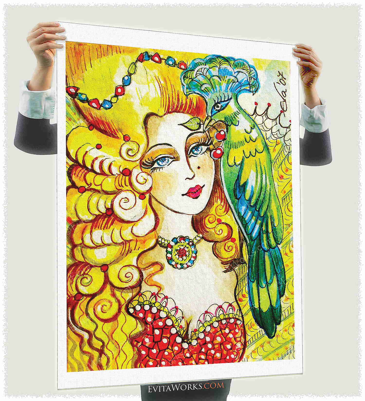 ao parrot lady 09 a1 ~ EvitaWorks