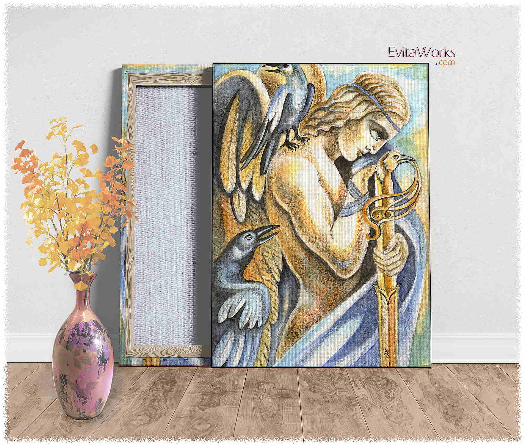 Hit to learn about "Angel 02, mythical man art" on canvases