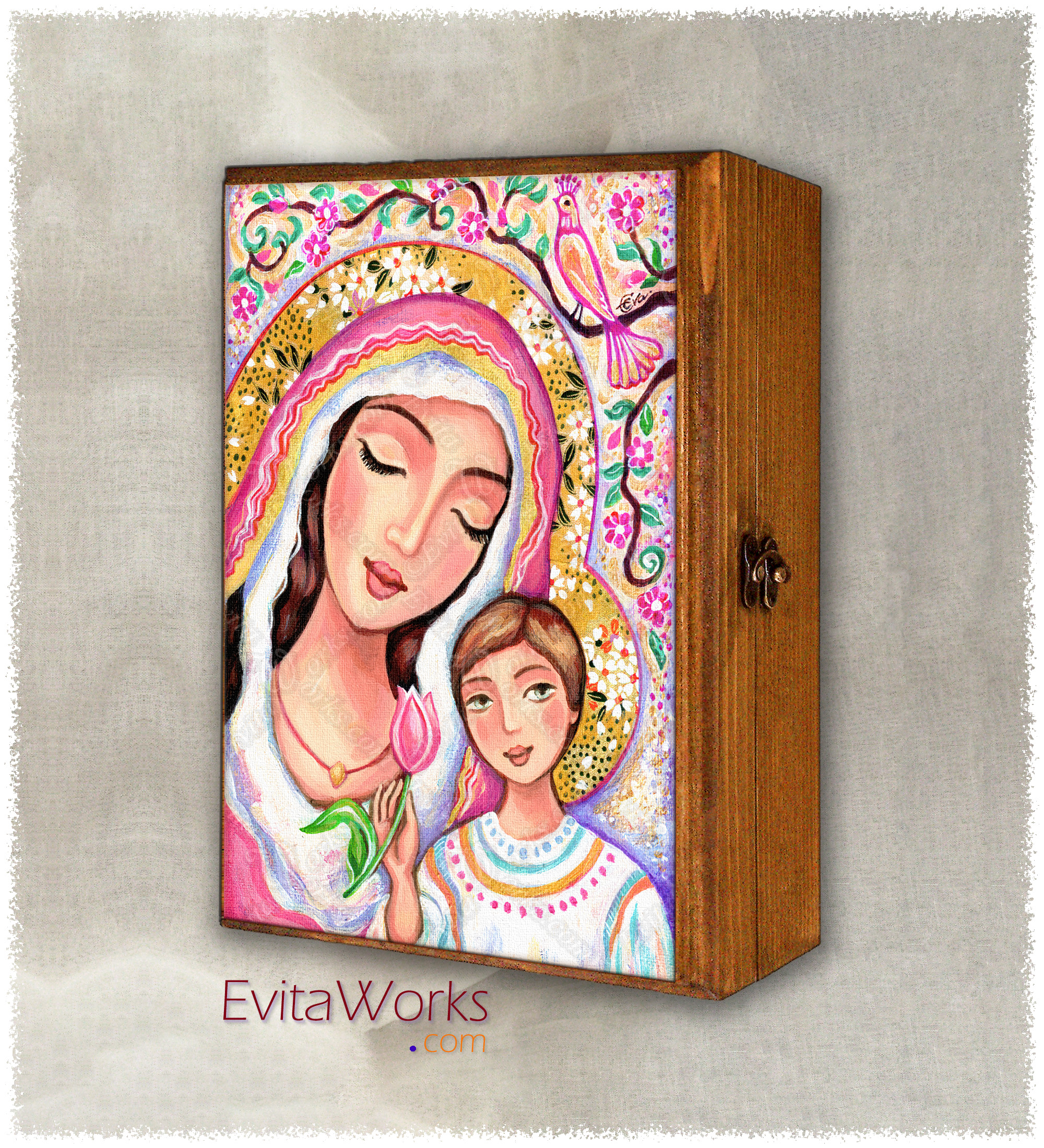 Hit to learn about "Madonna of the Blooming Tulip, Madonna and Child" on jewelboxes