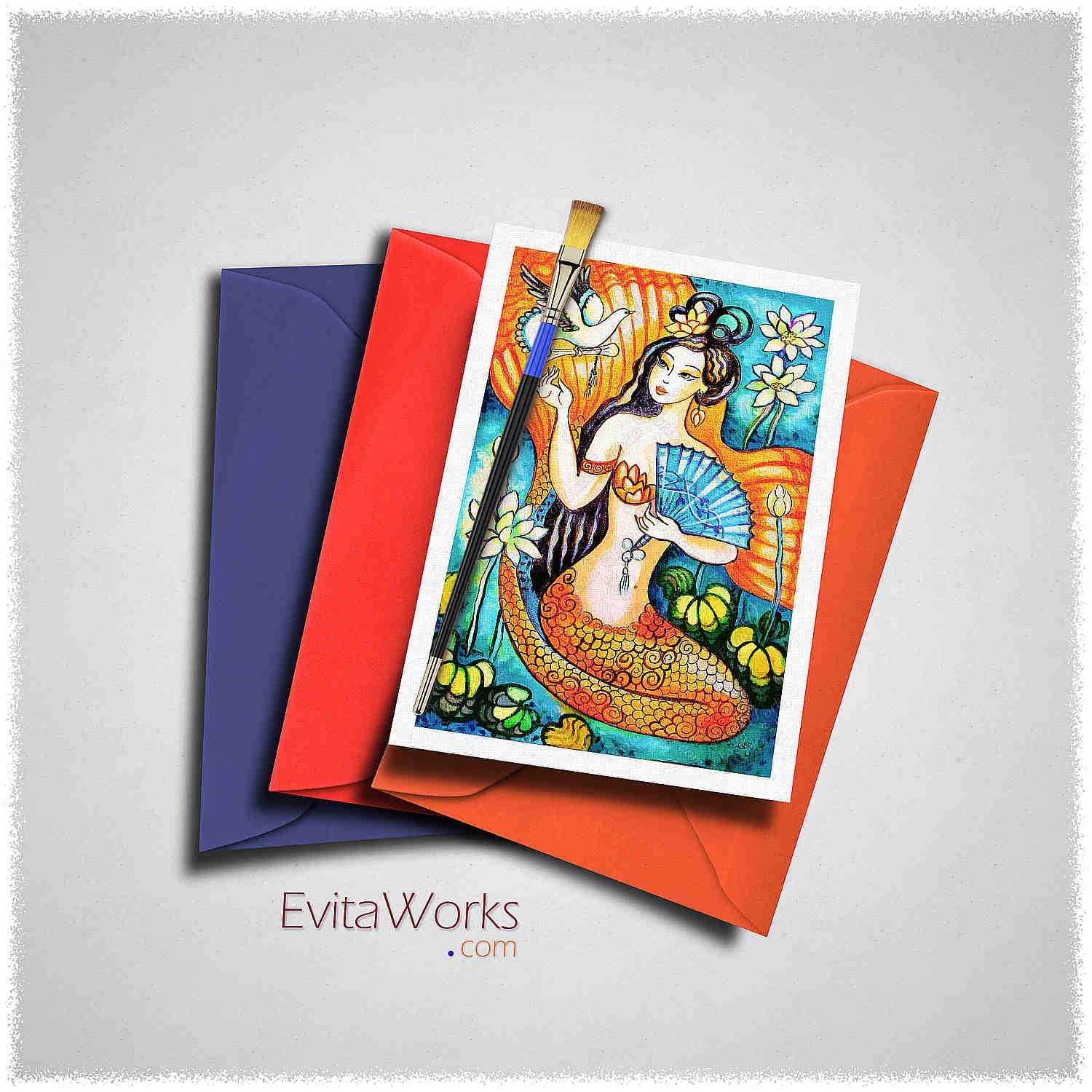Hit to learn about "A Letter from Far Away, Asian mermaid" on cards