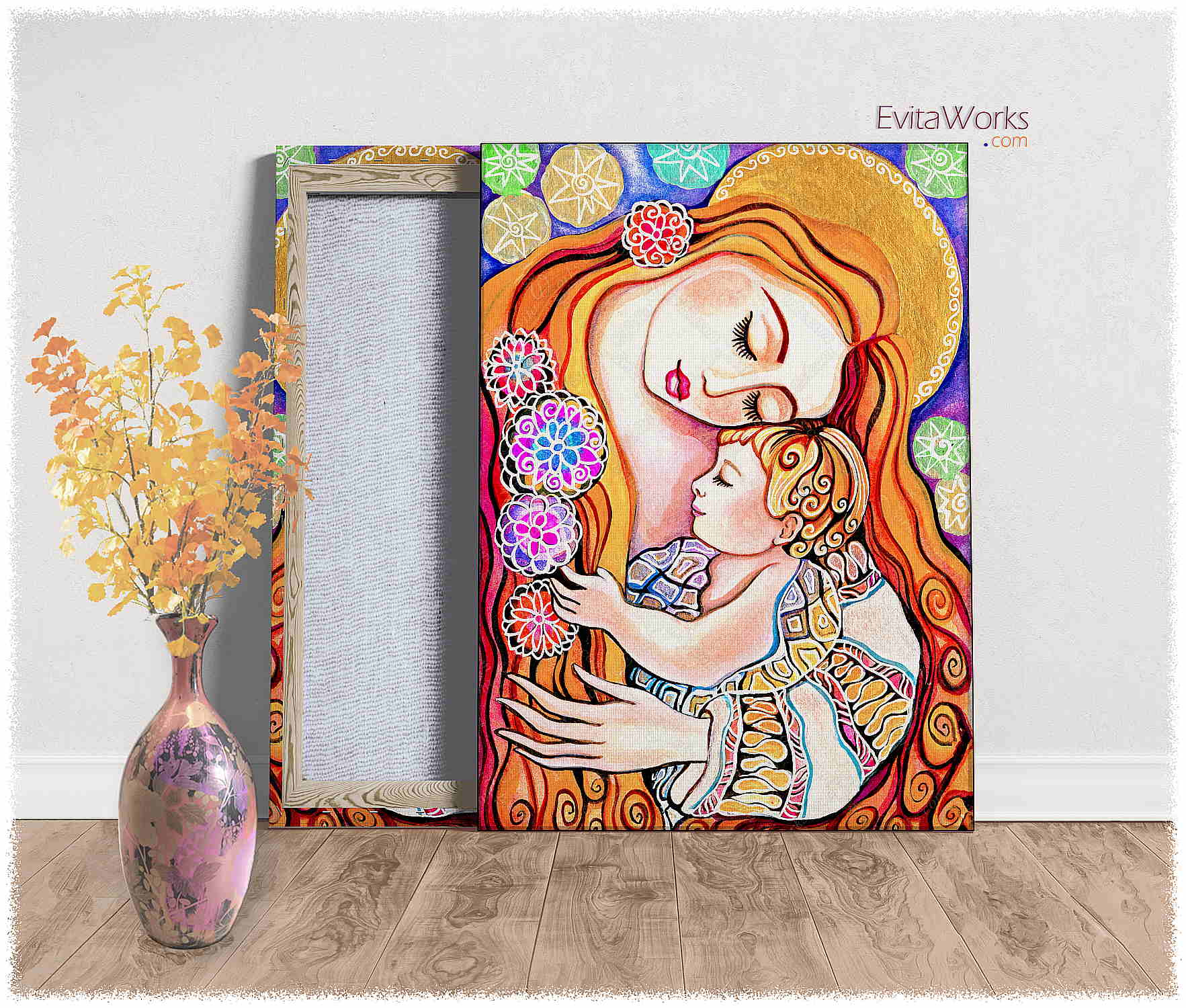 Hit to learn about "Little Angel Sleeping, Mother and Child" on canvases