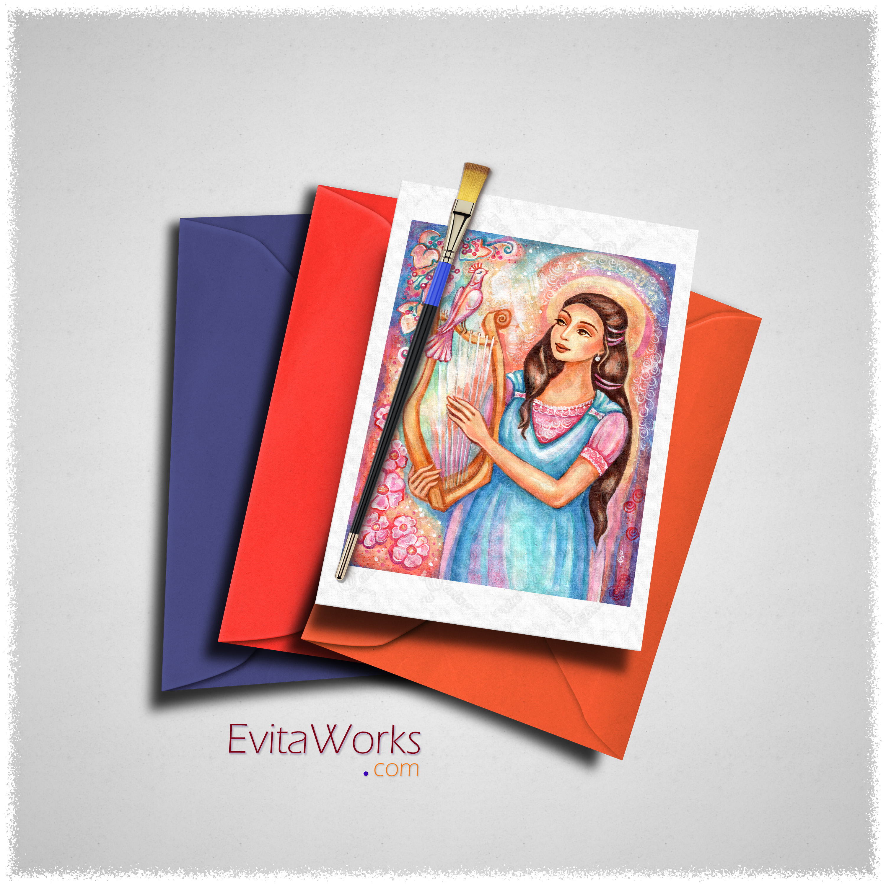 Hit to learn about "Saint Cecilia, holy woman" on cards