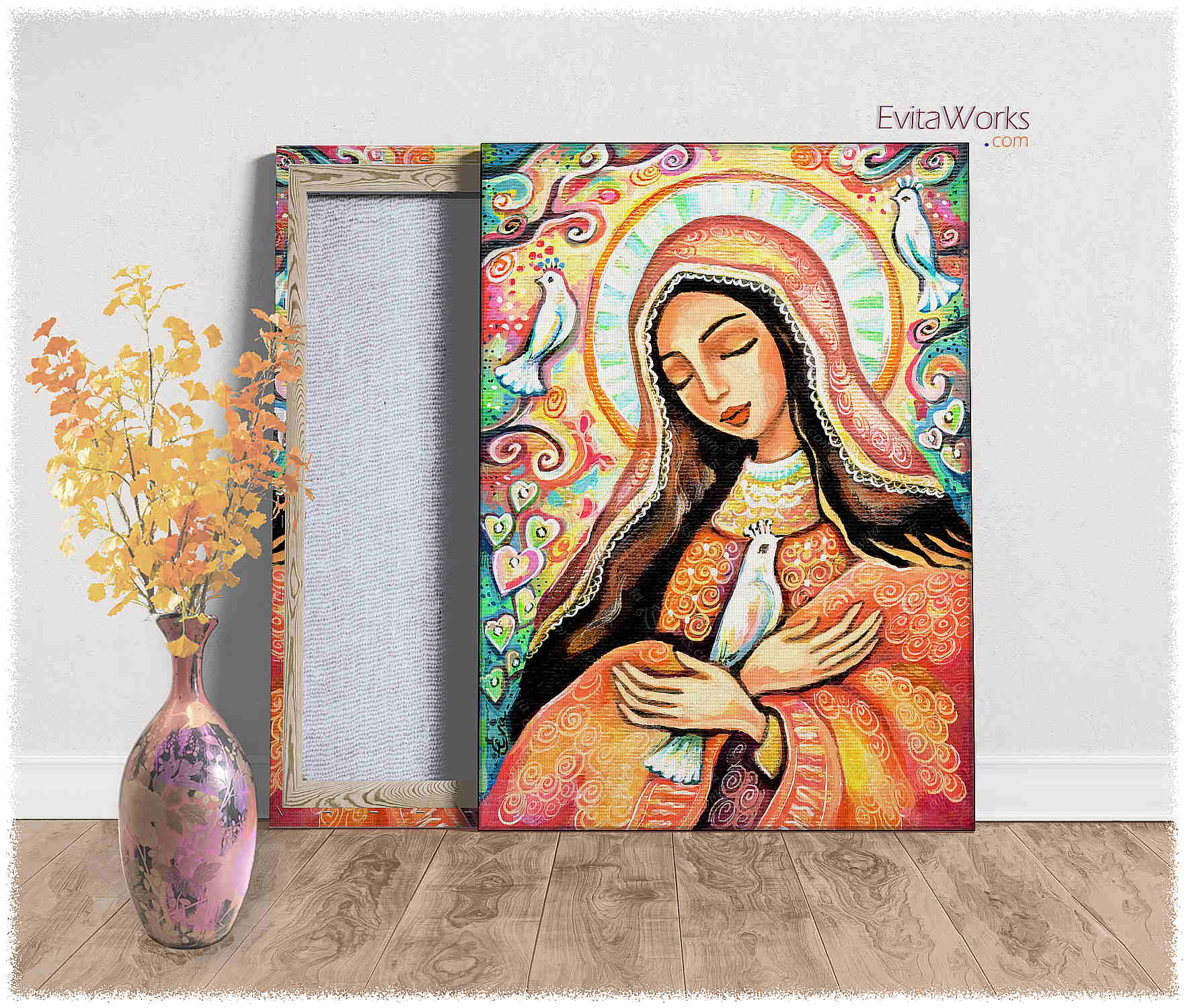 Hit to learn about "The Prayer of Mary, holy woman" on canvases