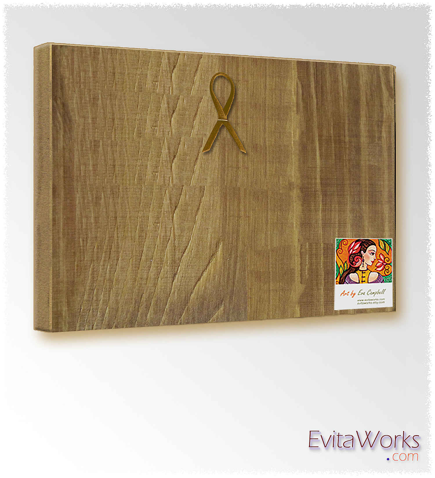 Wooden Block tt woodblock w back walnut ~ EvitaWorks